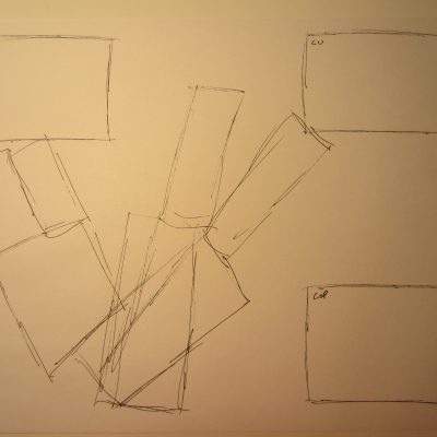The layout for the sketch, with boxes for each feature