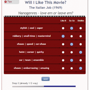 Nanocrowd “Will I Like This Movie?” Game